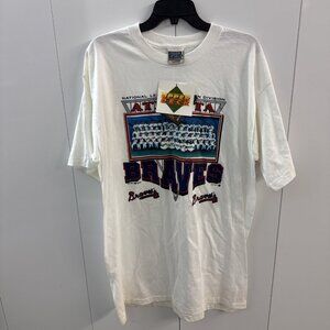 Vintage 90’s Atlanta Braves Team T-Shirt New Deadstock Upper Deck Made In USA